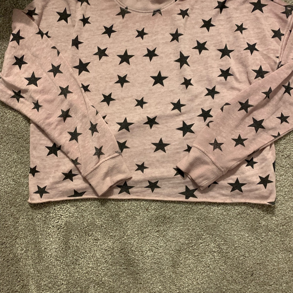 Alternative Brand Cropped Star Sweatshirt